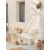 Hamak ogrodowy boho makrama 280x80 jednoosobowy turystyczny beżowy vintage 144809597