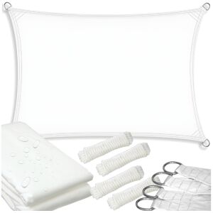 Żagiel do ogrodu przeciwsłoneczny biały zacieniacz materiał uv daszek 2x4 m