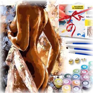 Malowanie po numerach dla dorosłych obraz z ramą kobieta akt prezent święta