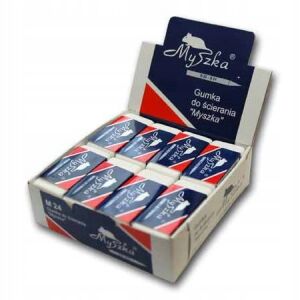 Iskolai radír fehér egér