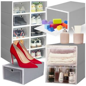 Pudełka na buty szafka regał mocne modułowe do garderoby korytarz 33x23x14 144814584 - Előszoba bútor