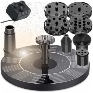 Fontanna solarna ogrodowa do oczka wodnego staw pływająca ogrodowa 7 głowic