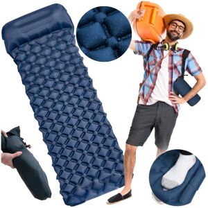 Materac jednoosobowy z pompką mata turystyczna składany dzień ojca taty