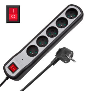 Rebel 5m-es, 5 aljzatos elosztókábel 144819826 - Elosztó