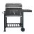 Mega-M fekete faszenes kerti grill fedéllel, 1x oldalsó asztal 55x42 N 144826488