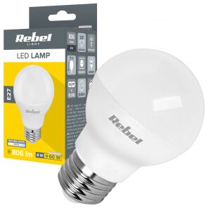LED izzó E27 G45 8W 806lm 4000K Rebel 144827351 - Izzó