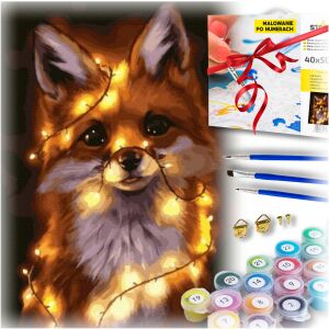 Obrazy do malowania po numerach dla dorosłych prezent święta diy lis lisek