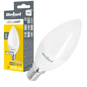 LED lámpa izzó 5W gyertya 3000K 230V Rebel 144829863 - Izzó