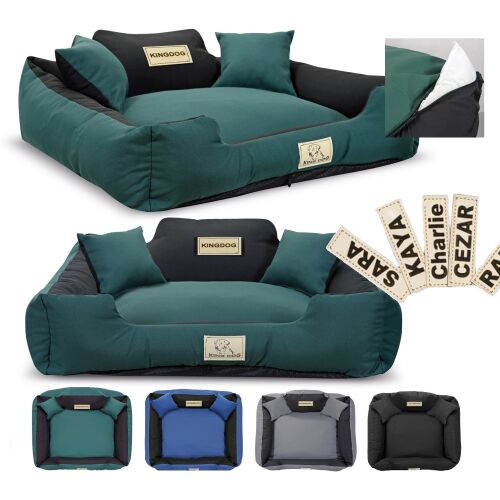 KINGDOG MM43 kutyafekhely 75x65 cm személyre szabott levehető csúszásgátló zöld 144830702