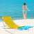 Leżak plażowy do opalania krzesło fotel krzesełko turystyczne leżanka żółty 144831812