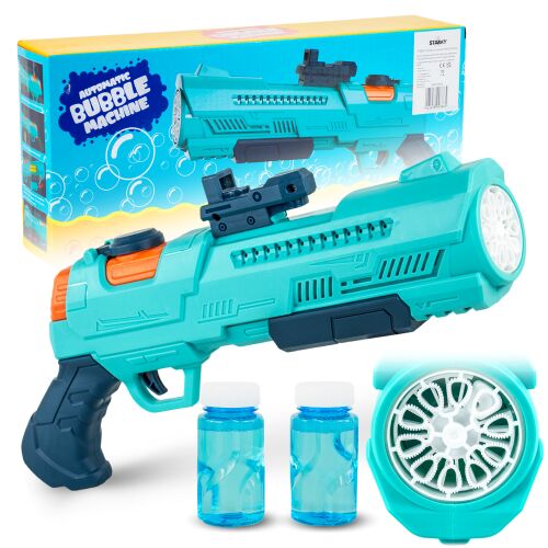 Automatyczny pistolet do robienia baniek mydlanych maszynka zestaw 2 x płyn 144833787