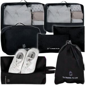 7x Pokrowce organizer etui do walizki kosmetyki na ubrania bieliznę podróż 144833943 - Bőrönd kiegészítő