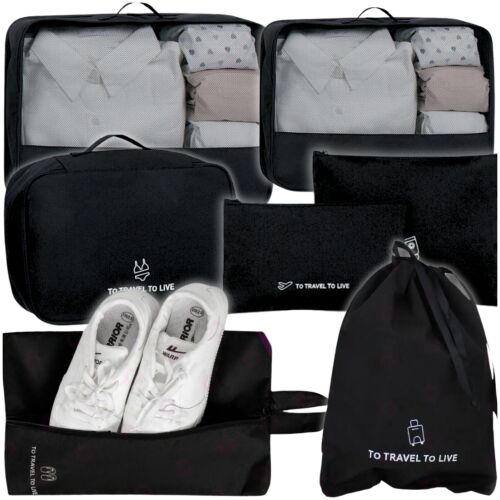 7x Pokrowce organizer etui do walizki kosmetyki na ubrania bieliznę podróż 144833943