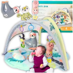 Duża mata edukacyjna zabawki interaktywne dla niemowląt leniwiec kolorowa