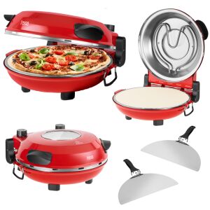 Teesa Supreme pizzasütő + ablaklapát 405°C kő 1200W erős 144835409 - Pizzasütő