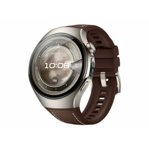 Huawei Watch 5 (46mm), Fluorelastomer Brown classic strap, Metal body, Rates-L29L 144836503 - Okos eszköz