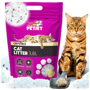 Chłonny żwirek silikonowy dla kota petjet do kuwety nie zbrylający wydajny PetJet