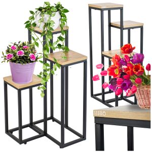 Kwietnik stojący metalowy na kwiatki rośliny stojak regał 3 poziomy loft 68 144842855 - Lakberendezés
