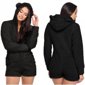 Kombinezon z kapturem piżama ciepła z uszami miła jednoczęściowa cieplutka 144843779 - Női pizsama