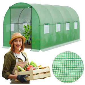 Duży tunel foliowy ogrodowy szklarnia 4,5x2 foliak namiot uv ogrodniczy 144848154 - Üvegház