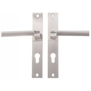 Belső ajtókilincs, hosszú lemez a betéthez, szálcsiszolt nikkel 144852176 - Ajtógomb & Kilincs