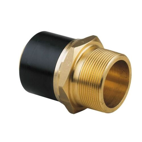 PE-sárgaréz adapter GZ külső menettel, d40x1 1/4"" PE100, SDR11, PN10 gáz/PN16 víz, elektromos csatlakozóval vagy elektromos redukcióval történő összeszereléshez