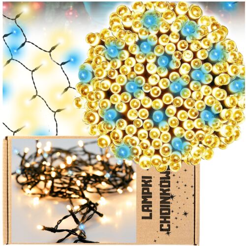 Karácsonyfa fényfüzér, karácsonyfa fényfüzér, 300 LED, villogó effektus, meleg fény 144852742