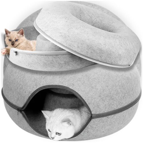 Legowisko tunel donut domek posłanie zabawka antystresowe dla kota okrągły PetJet 144853228
