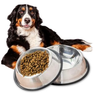 Miska metalowa ze stali nierdzewnej antypoślizgowa dla psa kota guma 400 ml PetJet