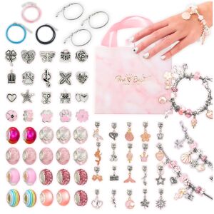 Zestaw robienia biżuterii koraliki bransoletki zawieszki charms prezent