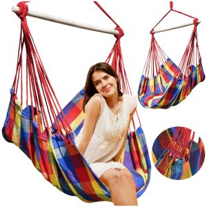 Krzesło brazylijskie fotel wiszący hamak ogrodowy z drążkiem huśtawka boho 144856036 - Kert