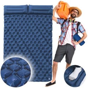 Samopompujący materac dwuosobowy biwak piknik turystyczny mata survival