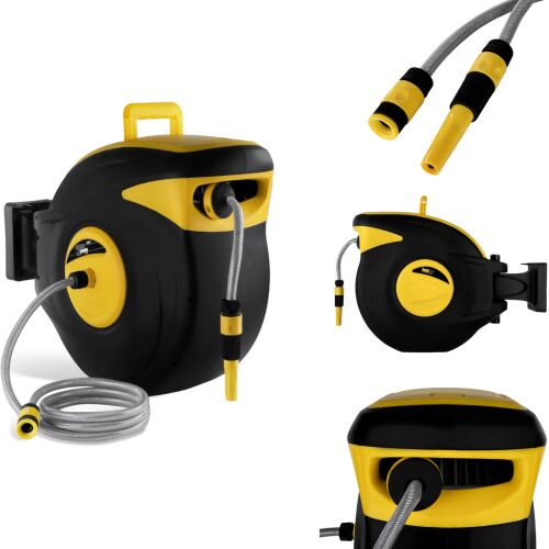 Falra szerelhető kerti tömlődob, 3/4-os csatlakozóval #8221, 32 m hosszú