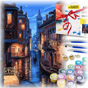 Malowanie po numerach obraz wenecja zestaw artystyczny prezent dla bliskich