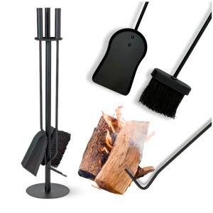 Zestaw kominkowy piec koza piecyk zmiotka szufelka akcesoria 4w1 narzędzia