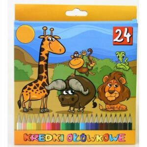 Hatszögletű ceruzazsírkréták 24 színben 144862936 - Toll & Ceruza