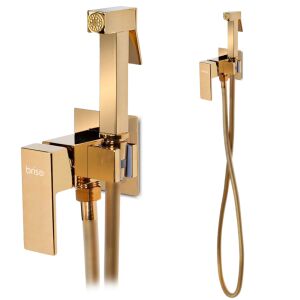 Bateria bidetowa biedetka podtynkowa do bidetu kran myjka wc łazienki złota