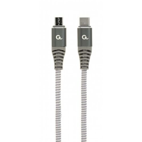 Cablexpert USB Type-C - Micro-USB töltő- és adatkábel, 1,5 m, fonott - USB kábel