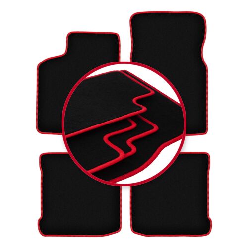 Piros szegélyű velúr szőnyegek a következő modellekhez: Seat Cordoba I sedan (1993-2002)