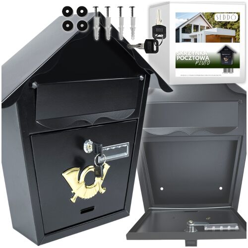 Skrzynka na listy pocztowa pojemnik domek okienko wrzutnia antykorozyjna