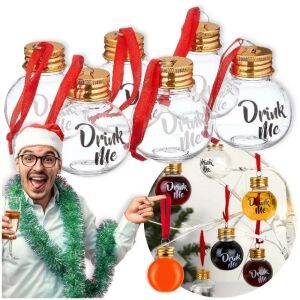 Zestaw bombki babki zawieszki buteleczki ozdoby alko choinkę tubki 5cm 6szt 144869624 - Szezonális dekoráció