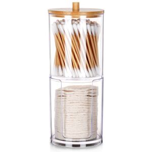 2-szintes tartály fültisztító pálcikáknak és vattakorongoknak