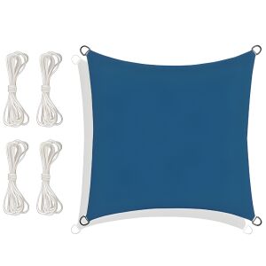 Żagiel przeciwsłoneczny wodoodporny zacieniacz uv kwadrat 3,6x3,6 niebieski 144870120 - Kert