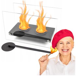 Biokominek wolnostojący fiamma ardente do domu na taras ogrodowy szyba eko