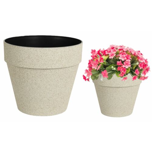 Kerek műanyag virágcserép 22 cm