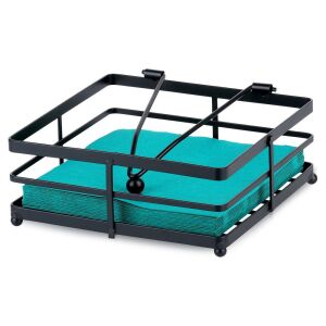 Fekete fém szalvétatartó MISTY 18x18 cm 144874684 - Tárolás & Rendszerezés