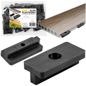 Klipsy montażowe do desek kompozytowych tarasowych plastikowe ukryty montaż 144875108 - Kültéri burkolat