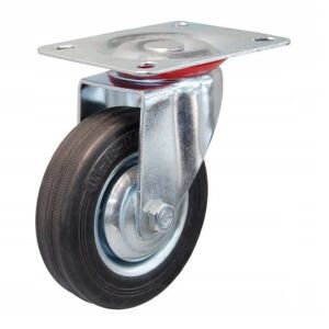 3"-os, 360"-os forgó kocsikerék szerelőlappal és gumikerékkel