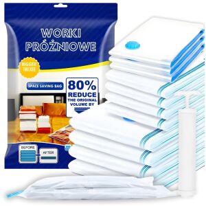 Worki próżniowe z pompką 12 szt. 144878976 - Tárolás & Rendszerezés