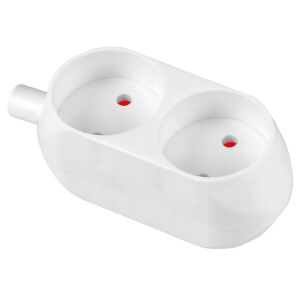 KETTŐS ALJZAT 16A 250V LEVÁLASZTHATÓ B/U FEHÉR - VT-302-0020